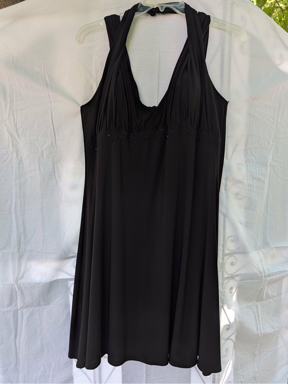 Scarlett Nite Black Halter Empire Mini Dress